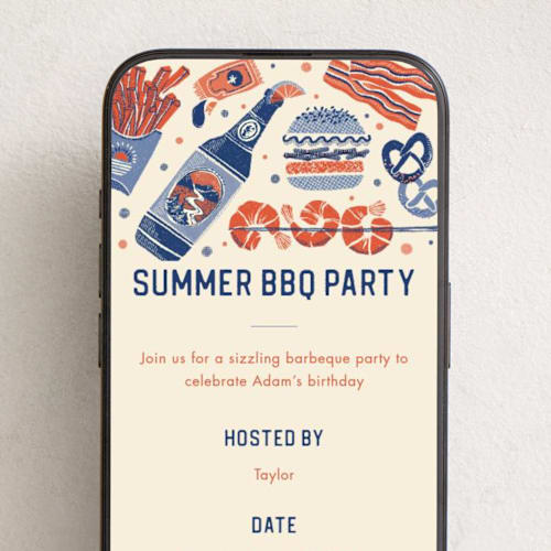 This is a burgers online invitations by Vivian Yiwing called summer bbq printing on digital paper in standard