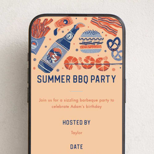 This is a wings online invitations by Vivian Yiwing called summer bbq printing on digital paper in standard
