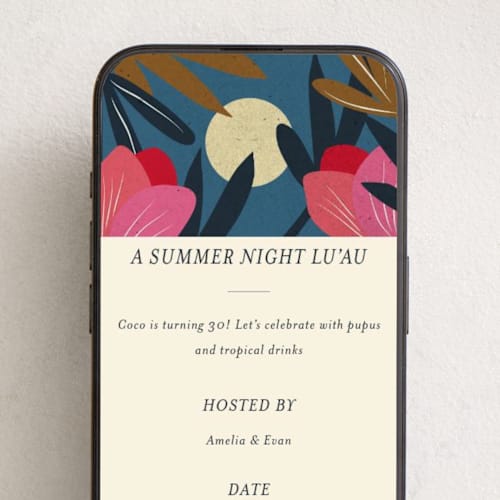 This is a hawaii online invitations by Ani Somi called tropical sonata printing on digital paper in standard