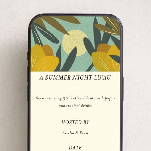 This is a oahu online invitations by Ani Somi called tropical sonata printing on digital paper in standard