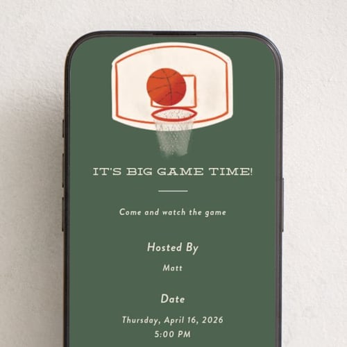 This is a ivy online invitations by Gwen Bedat called dunk printing on digital paper in standard