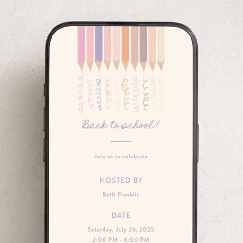 This is a ballet slipper online invitations by Gwen Bedat called pencil box printing on digital paper in standard