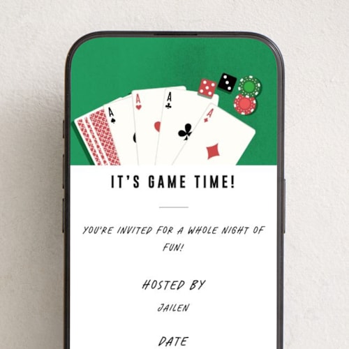 This is a cotton online invitations by Sherley Ferreira called game time! printing on digital paper in standard