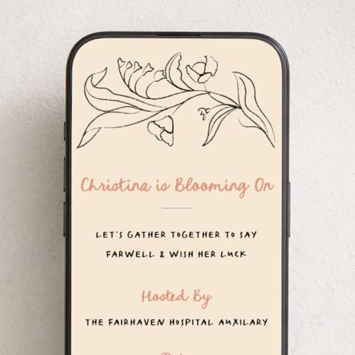 This is a ink online invitations by Kamala Nahas called blooming on printing on digital paper in standard