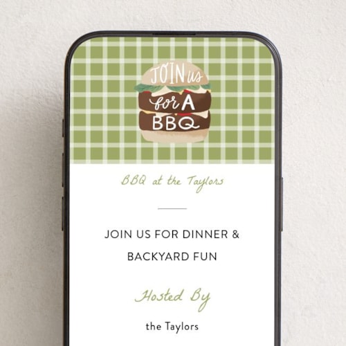 This is a mint online invitations by Alethea and Ruth called bbq burger printing on digital paper in standard