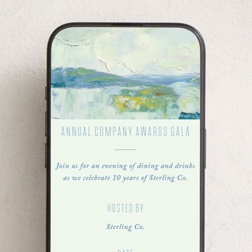 This is a spearmint online invitations by Holly Whitcomb called meadow lake printing on digital paper in standard