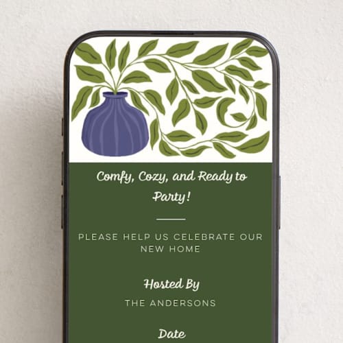 This is a cream online invitations by Leah Swett-Weymouth called planting roots printing on digital paper in standard