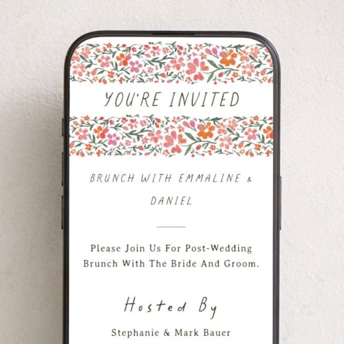 This is a carnation online invitations by 2birdstone called wildflower brunch printing on digital paper in standard