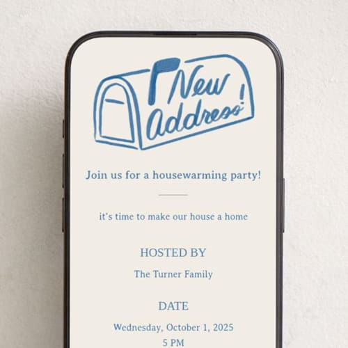 This is a cobalt online invitations by Sierra Lee called letterbox printing on digital paper in standard