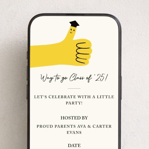This is a sun online invitations by mo kelley called way to go printing on digital paper in standard