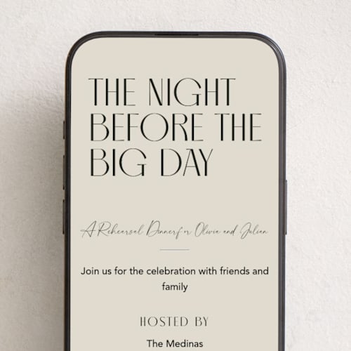 This is a sand online invitations by Robert and Stella called modern stack printing on digital paper in standard