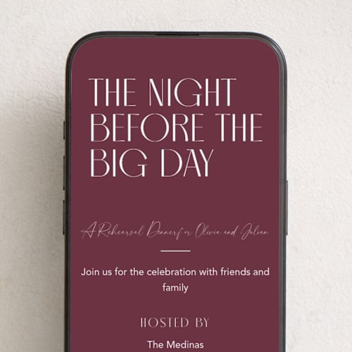 This is a merlot online invitations by Robert and Stella called modern stack printing on digital paper in standard