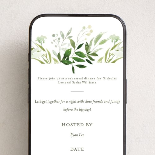 This is a garden online invitations by Leah Bisch called verdure printing on digital paper in standard