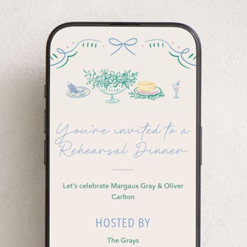 This is a pastel online invitations by Elly called dining printing on digital paper in standard