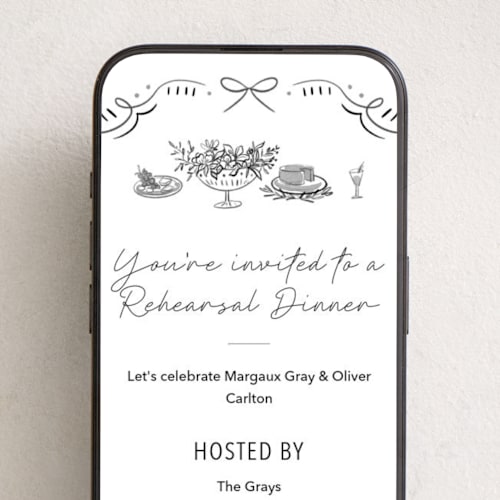 This is a ink online invitations by Elly called dining printing on digital paper in standard