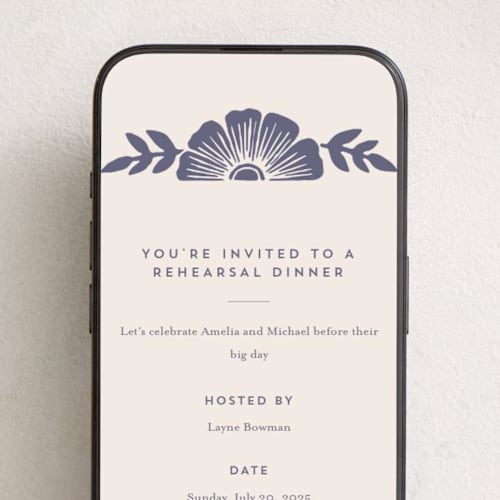 This is a twilight online invitations by Katharine Watson called block print frame printing on digital paper in standard