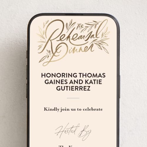 This is a almond online invitations by Julie Murray called dinner fleur printing on digital paper in standard