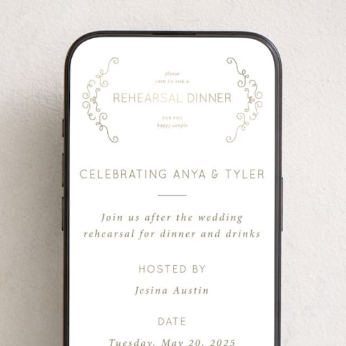 This is a lily online invitations by Holly Whitcomb called chateau frame printing on digital paper in standard
