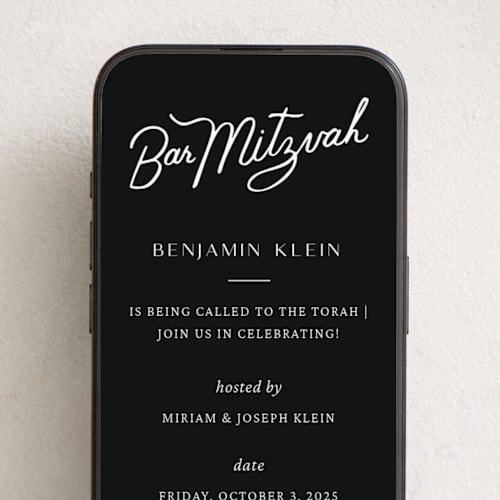 This is a midnight online invitations by Sierra Lee called bar mitzvah printing on digital paper in standard