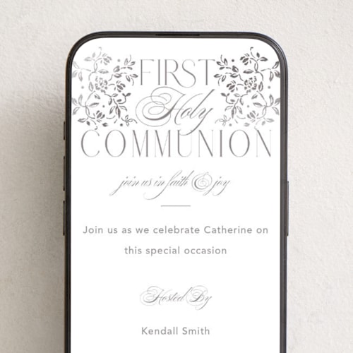 This is a bells online invitations by Ana de Sousa called holy celebration printing on digital paper in standard