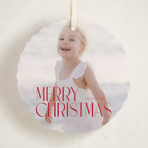 This is a berry holiday card ornaments with standard by Jessica Williams called wintertide printing on recycled smooth signature in ornament