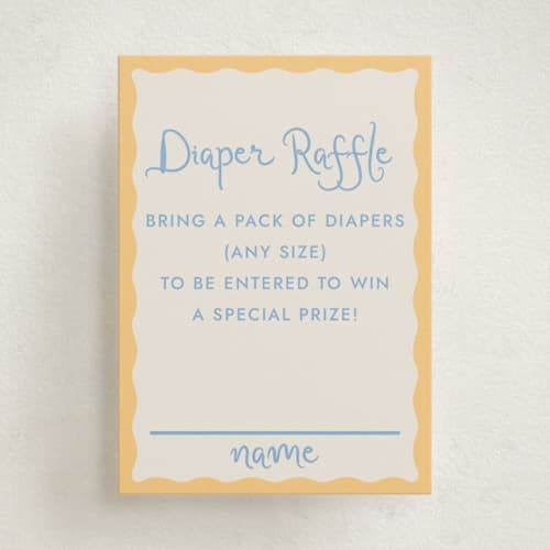 This is a melon baby shower insert cards with standard by Megan Davis called augusta printing on signature in standard