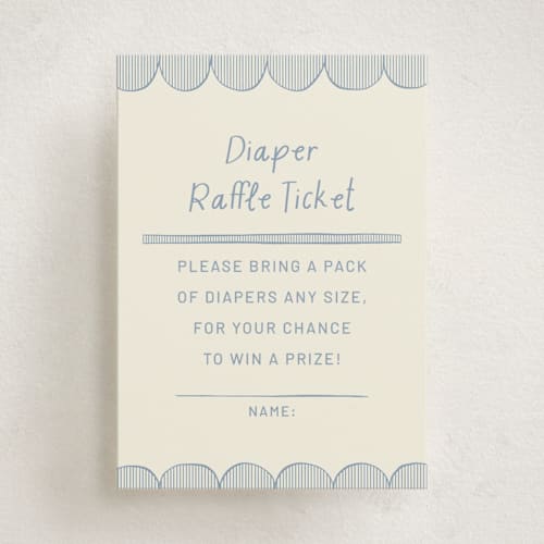 This is a sky baby shower insert cards with standard by Kelly Watkins called florence printing on signature in standard