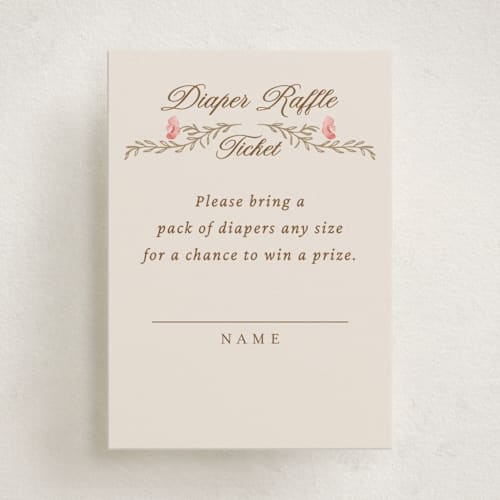 This is a versailles baby shower insert cards with standard by Claudia Orengo called victorian printing on signature in standard