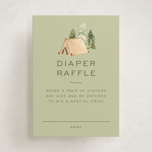 This is a forest baby shower insert cards with standard by Reilly Kavanaugh called woodland baby shower printing on signature in standard