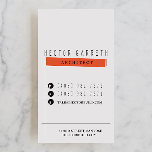 This is a tangerine business cards by chocomocacino called structured printing on signature in standard