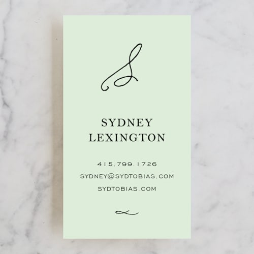 This is a mint business cards by Kim Dietrich Elam called estate printing on signature in standard