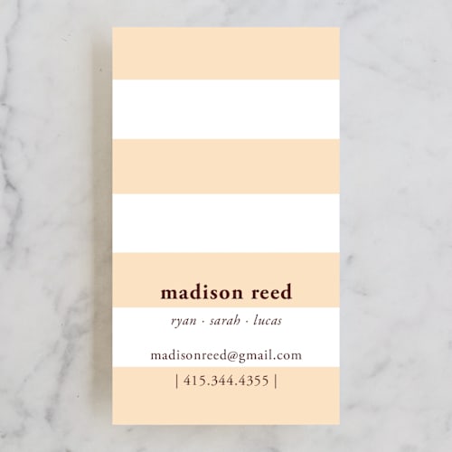 This is a cream business cards by SimpleTe Design called real simple printing on signature in standard