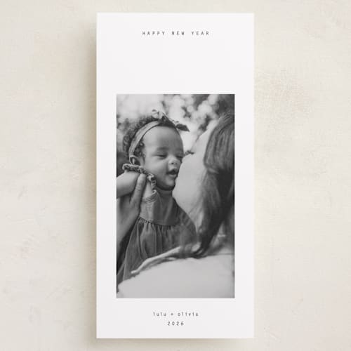 This is a pine needle holiday photo cards with standard by Blustery August called fig printing on recycled smooth signature in tall