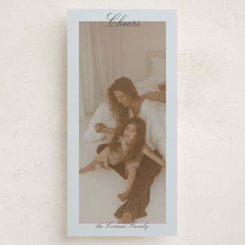 This is a ice holiday photo cards with standard by Baumbirdy called color frame printing on recycled smooth signature in tall