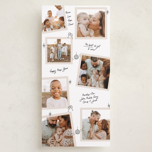 This is a coal holiday photo cards with standard by Owl and Toad called personal note printing on recycled smooth signature in tall