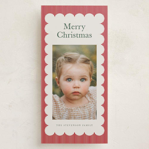 This is a cherry holiday photo cards with standard by Nicoletta Savod called charm printing on recycled smooth signature in tall