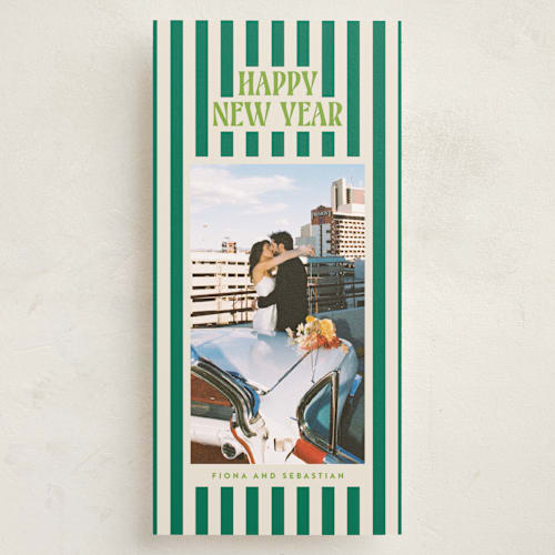 This is a balsam holiday photo cards with standard by Ekko Studio called bold & bright printing on recycled smooth signature in tall