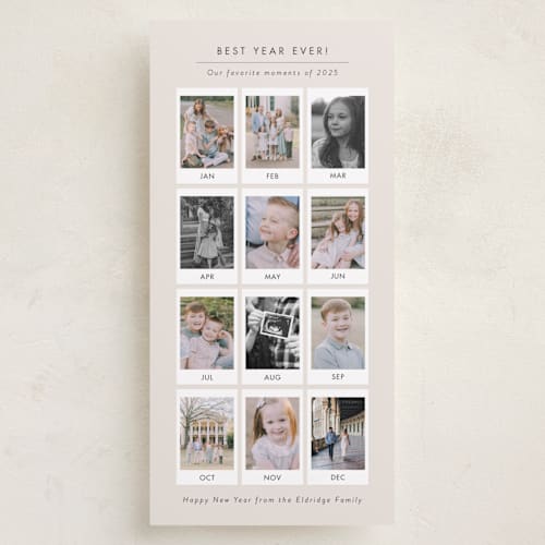 This is a ecru holiday photo cards with standard by Meggy Masters called a wonderful life printing on recycled smooth signature in tall