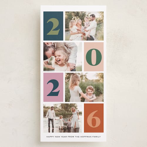 This is a winter garden holiday photo cards with standard by Annie Shapiro called thrive printing on recycled smooth signature in tall