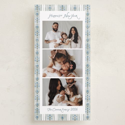 This is a aqua holiday photo cards with standard by Jenna Holcomb called alpen printing on recycled smooth signature in tall