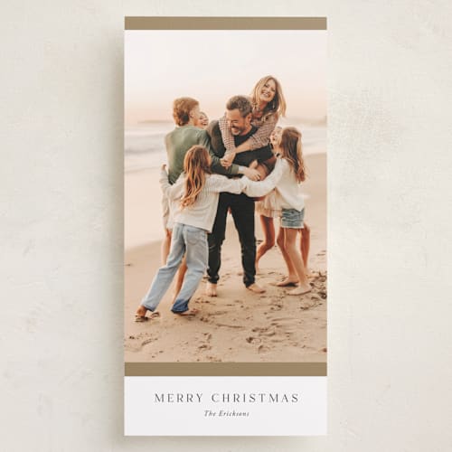 This is a snow holiday photo cards with standard by Yaling Hou Suzuki called holiday simplicity printing on recycled smooth signature in tall