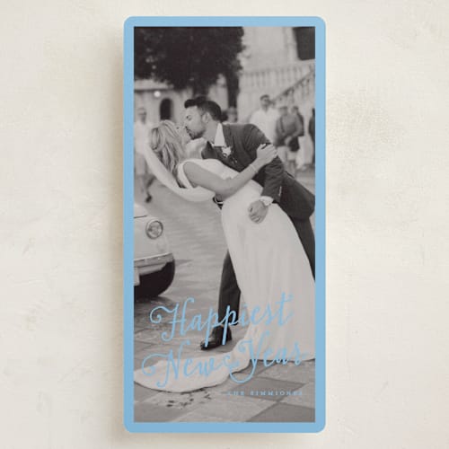 This is a bright sky holiday photo cards with standard by Pati Cascino called simeonne printing on recycled smooth signature in tall