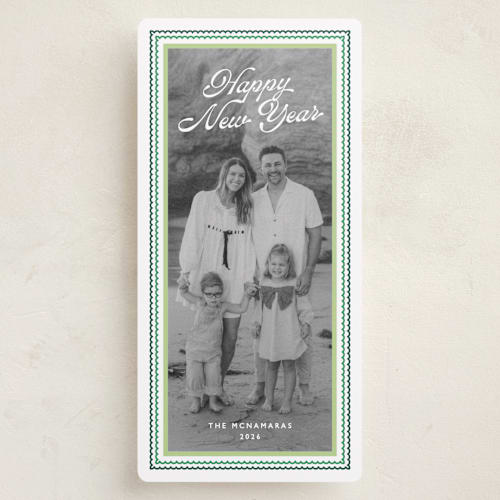 This is a elf shoes holiday photo cards with standard by Olivia Raufman called sunny frame printing on recycled smooth signature in tall