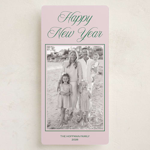 This is a petal holiday photo cards with standard by Annie Shapiro called prep printing on recycled smooth signature in tall