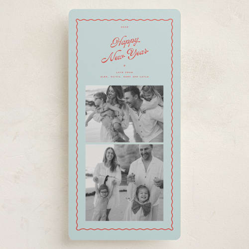 This is a sky holiday photo cards with standard by Blustery August called pavlova printing on recycled smooth signature in tall