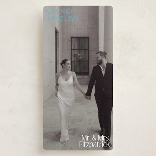 This is a frost holiday photo cards with standard by Inkblot Design called together printing on recycled smooth signature in tall