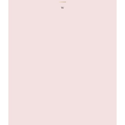 This is a blush foil stamped stationery with foil pressed by Iveta Angelova called simple luxe printing on signature in 4.25x5.5