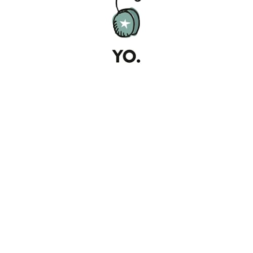 This is a dusty teal kids thank you cards notes with standard by Sarah Curry called yo yo printing on signature in standard
