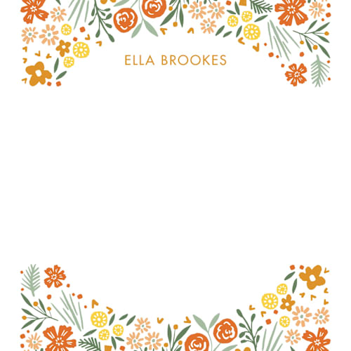 This is a poppy kids thank you cards notes with standard by Vivian Yiwing called garden cheers printing on signature in standard