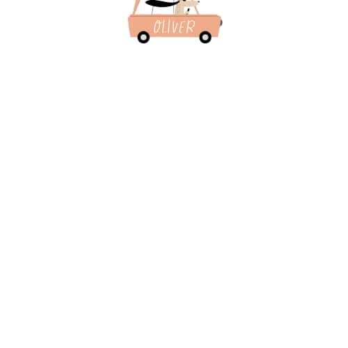 This is a poppy kids thank you cards notes with standard by JeAnna Casper called surf printing on signature in standard